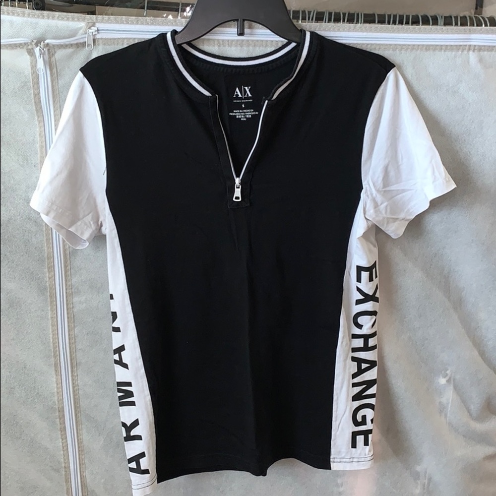 Armani Exchange Black and White Shirt